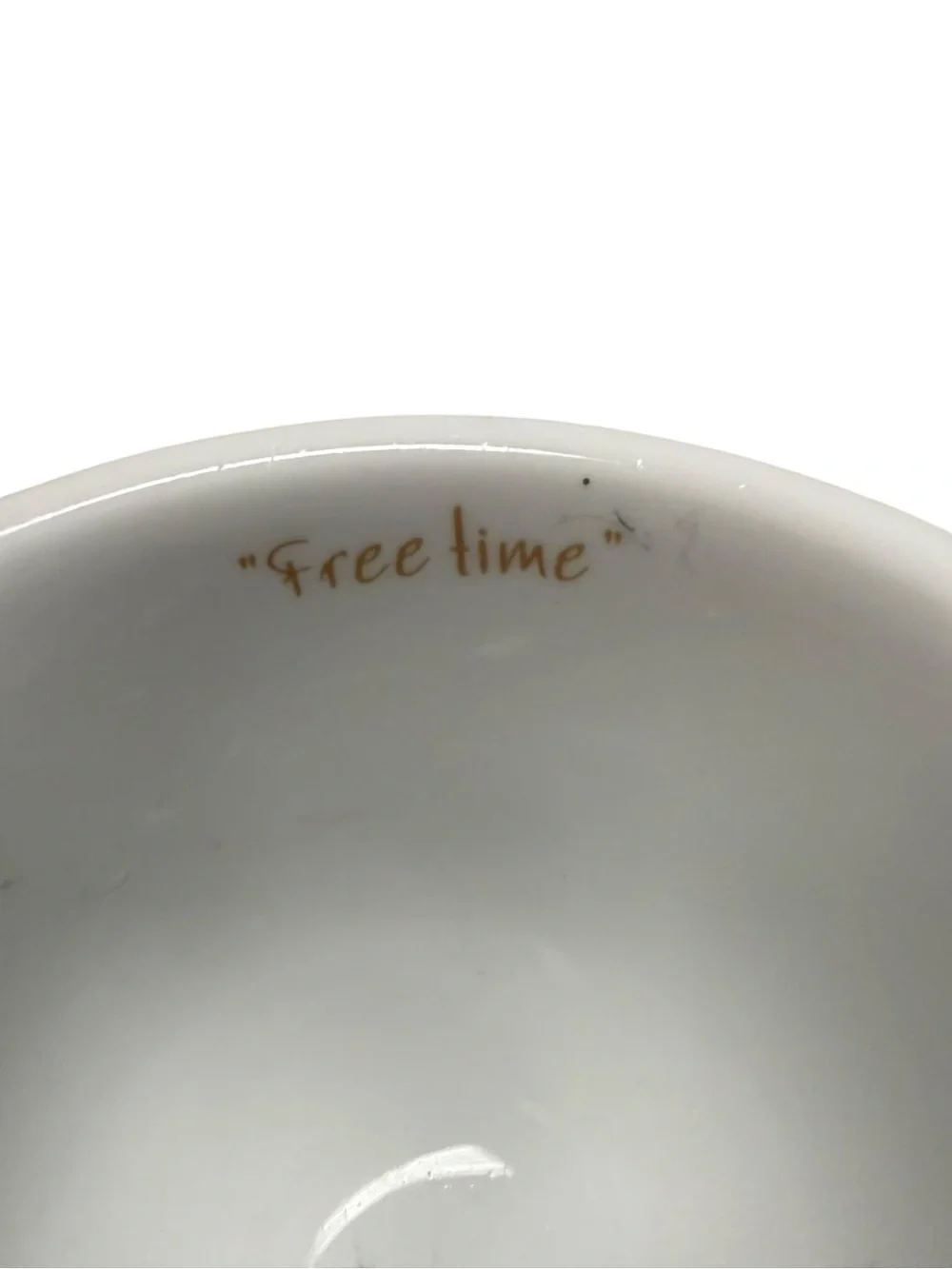Vintage Sarica Retro Free Time Yellow & Brown Espresso Cup with Saucer